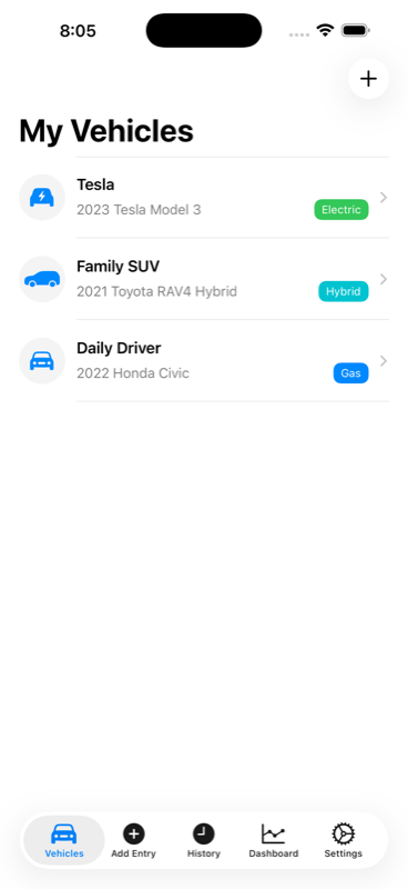 My Vehicles